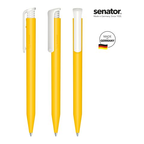 Werbeartikel senator Super Hit BIO  Druckkugelschreiber – gelb – mit Logo bedruckt