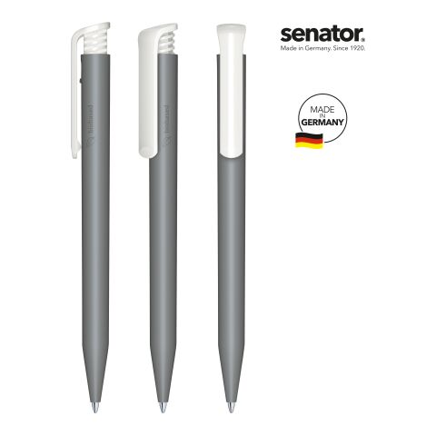Werbeartikel senator Super Hit BIO Druckkugelschreiber – anthrazit – mit Logo bedruckt