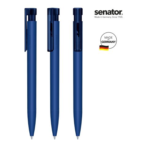Werbeartikel senator Liberty Bio Druckkugelschreiber – Marineblau – mit Logo bedruckt