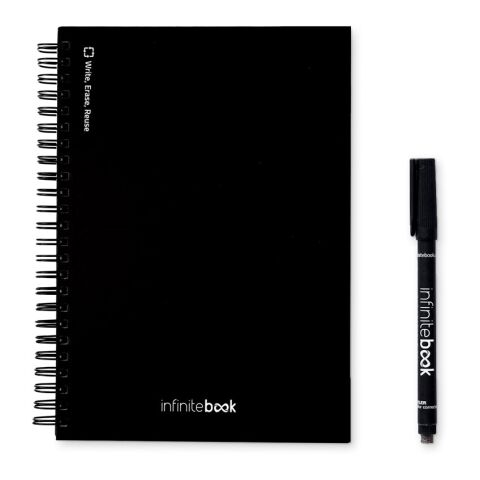 STARTER KIT INFINITEBOOK A5. Kit bestehend aus einem "Infinitebook", Reinigungsset, Marker und Markerhalter schwarz | ohne Werbeanbringung | Nicht verfügbar | Nicht verfügbar | Nicht verfügbar