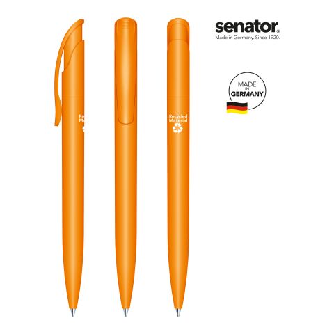 senator Challenger  Matt Recycled Druckkugelschreiber orange | ohne Werbeanbringung | ohne Werbeanbringung | Nicht verfügbar | Nicht verfügbar