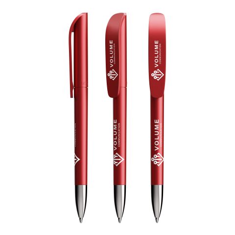 Werbeartikel BIC Super Clip Glacé Advance – rot – mit Logo bedruckt