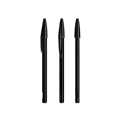 BIC® Cristal® Re'New™ Black schwarz | blaue Tinte | ohne Werbeanbringung | Nicht verfügbar | Nicht verfügbar