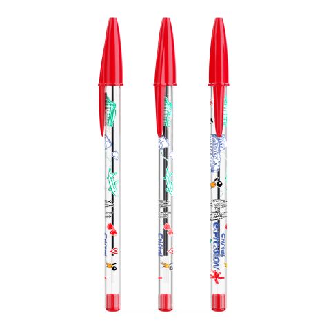 BIC® Cristal® Expression Rot | rote Tinte | ohne Werbeanbringung | Nicht verfügbar | Nicht verfügbar