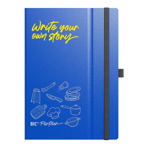 Nachhaltiger Werbeartikel BIC Partner A5 Hard Cover – blue navy lined paper – mit Logo bedruckt