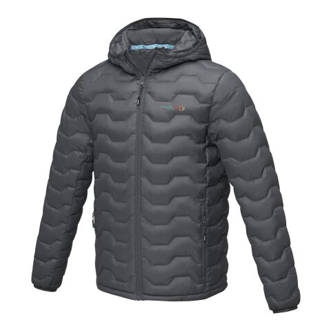 Werbeartikel Petalite GRS Thermojacke für Herren aus recyceltem Material – storm grey – XS – mit Logo bedruckt