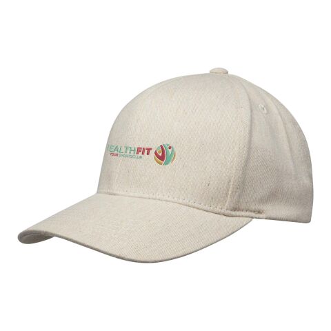 Werbeartikel Opal 6 Segmenten Aware recycelte Kappe – oatmeal – Cap / Kappe mit Logo bedruckt