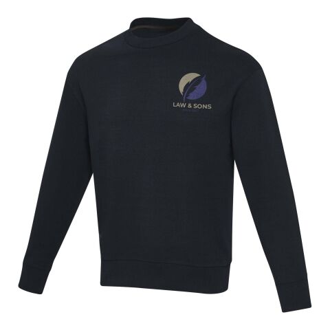 48h Express-Druck Werbeartikel Jet Unisex Aware Pullover mit Rundhalsausschnitt aus recyceltem Material – navy – XXL – mit Logo bedruckt