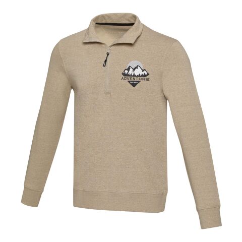 Tin Aware™ Pullover mit Half-Zip Reißverschluss aus recyceltem Material Unisex Standard | Oatmeal | XL | ohne Werbeanbringung | Nicht verfügbar | Nicht verfügbar | Nicht verfügbar