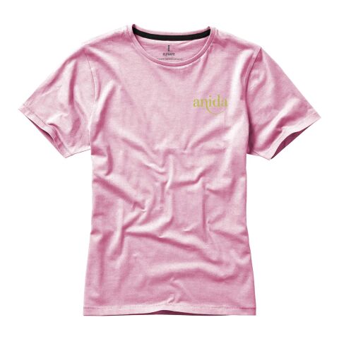Werbeartikel Nanaimo Damen T Shirt – hellrosa – XS – mit Logo bedruckt