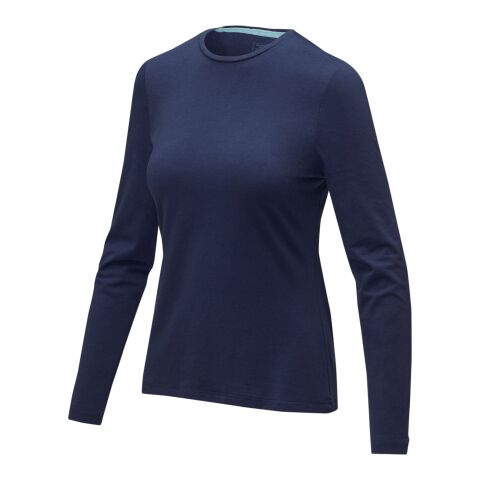Ponoka – GOTS-Langarmshirt für Damen Standard | marineblau | L | ohne Werbeanbringung | Nicht verfügbar | Nicht verfügbar | Nicht verfügbar