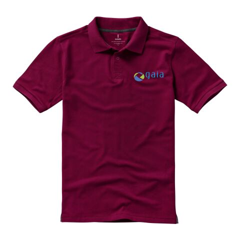Werbeartikel Calgary Poloshirt – bordeaux – M – mit Logo bedruckt