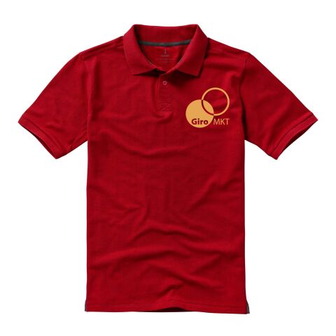 Werbeartikel Calgary Poloshirt – rot – 3XL – mit Logo bedruckt
