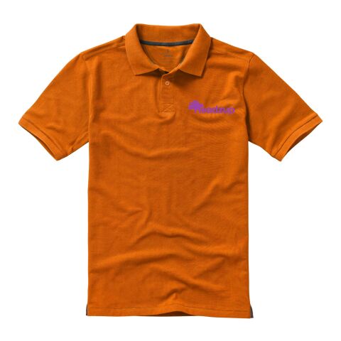 Werbeartikel Calgary Poloshirt – orange – S – mit Logo bedruckt