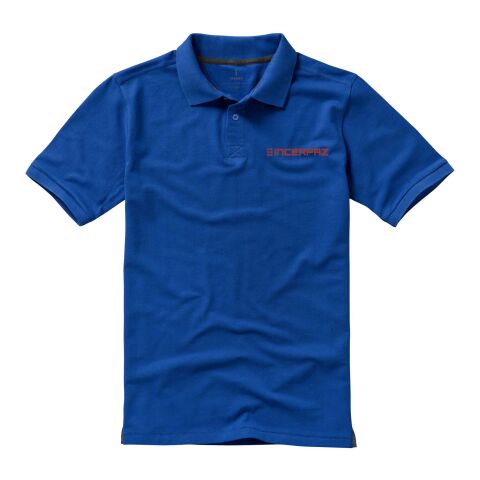 Werbeartikel Calgary Poloshirt – blau – L – mit Logo bedruckt