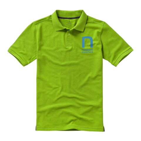 Werbeartikel Calgary Poloshirt – apfelgrün – S – mit Logo bedruckt