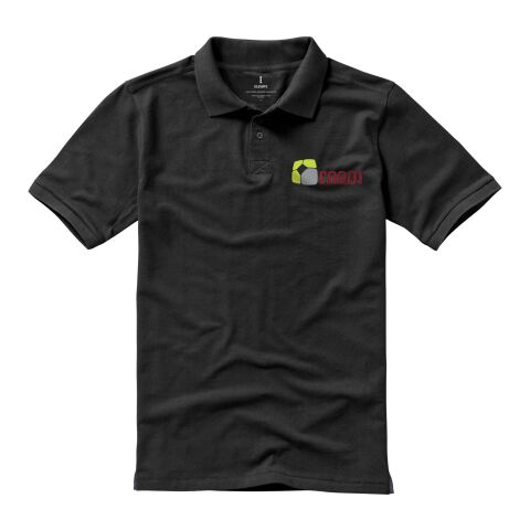 Werbeartikel Calgary Poloshirt – anthrazit – 3XL – mit Logo bedruckt