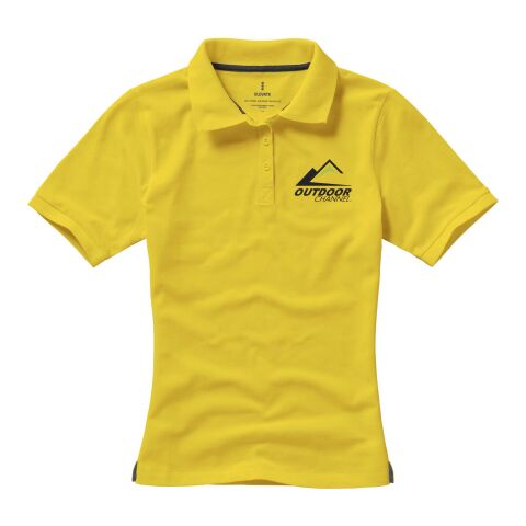 Werbeartikel Calgary Damen Poloshirt – gelb – XXL – mit Logo bedruckt