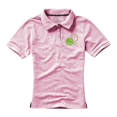 Werbeartikel Calgary Damen Poloshirt – hellrosa – XL – mit Logo bedruckt