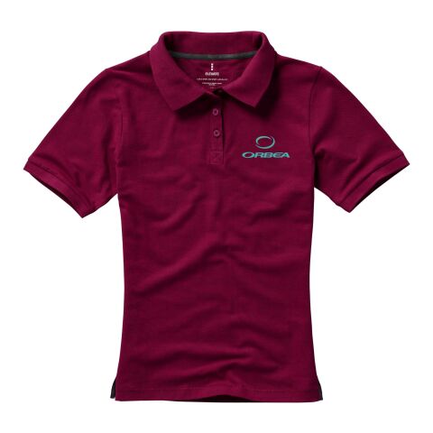 Werbeartikel Calgary Damen Poloshirt – bordeaux – XS – mit Logo bedruckt