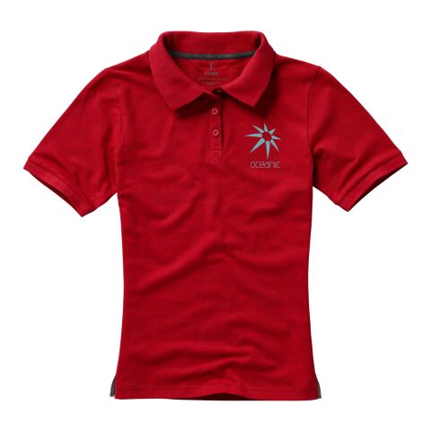 Werbeartikel Calgary Damen Poloshirt – rot – XS – mit Logo bedruckt