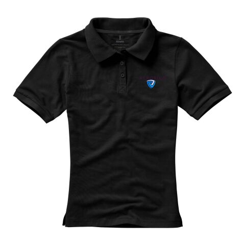 Werbeartikel Calgary Damen Poloshirt – schwarz – XXL – mit Logo bedruckt
