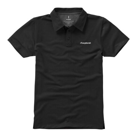 Werbeartikel Markham Poloshirt – schwarz – M – mit Logo bedruckt