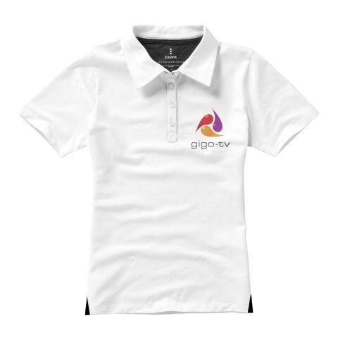 Werbeartikel Markham Damen Poloshirt – weiß – XL – mit Logo bedruckt