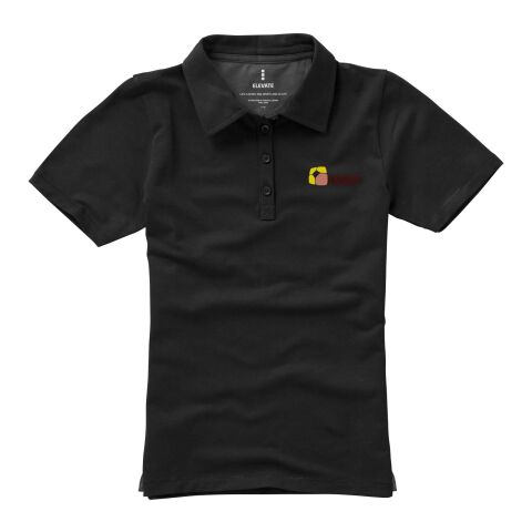 Werbeartikel Markham Damen Poloshirt – schwarz – XL – mit Logo bedruckt