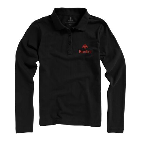 Oakville Damen Langarm Poloshirt Standard | schwarz | XS | ohne Werbeanbringung | Nicht verfügbar | Nicht verfügbar | Nicht verfügbar