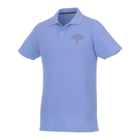 Werbeartikel Helios Poloshirt für Herren – hellblau – M – mit Logo bedruckt