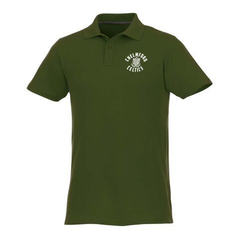 Werbeartikel Helios Poloshirt für Herren – armeegrün – S – mit Logo bedruckt