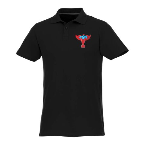 Werbeartikel Helios Poloshirt für Herren – schwarz – 3XL – mit Logo bedruckt