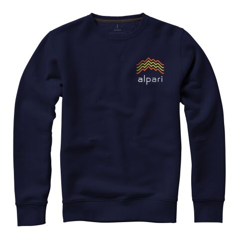 Werbeartikel Surrey Sweater mit Rundhalsausschnitt – navy – M – mit Logo bedruckt