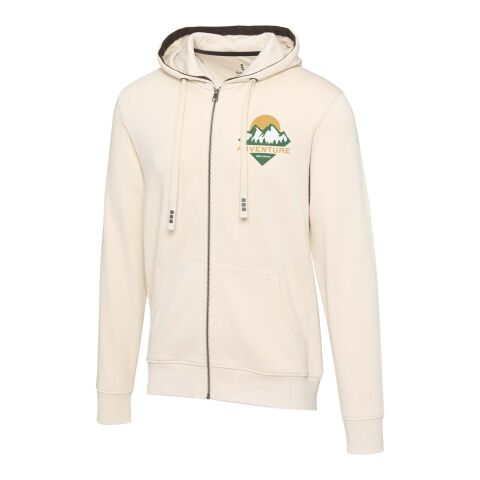 Werbeartikel Arora Kapuzensweatjacke – Sandstone – M – mit Logo bedruckt