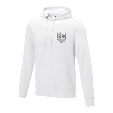 Werbeartikel Charon Herren Kapuzenpullover – weiß – S – mit Logo bedruckt