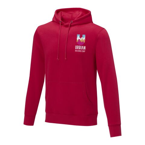 Werbeartikel Charon Herren Kapuzenpullover – rot – S – mit Logo bedruckt