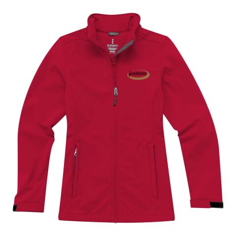 48h Express-Druck Werbeartikel Maxson Damen Softshell Jacke – rot – S – mit Logo bedruckt