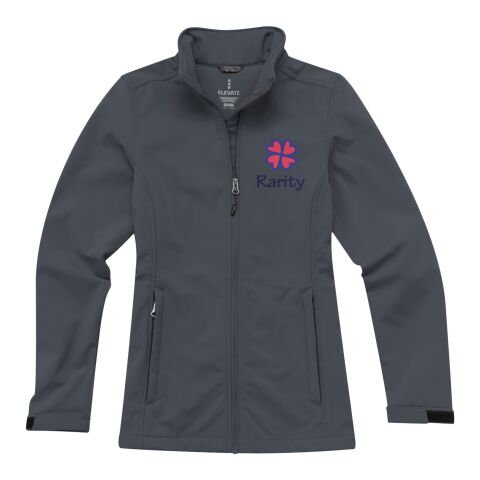 Werbeartikel Maxson Damen Softshell Jacke – storm grey – XL – mit Logo bedruckt
