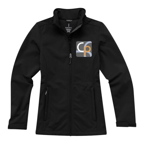 Werbeartikel Maxson Damen Softshell Jacke – schwarz – M – mit Logo bedruckt