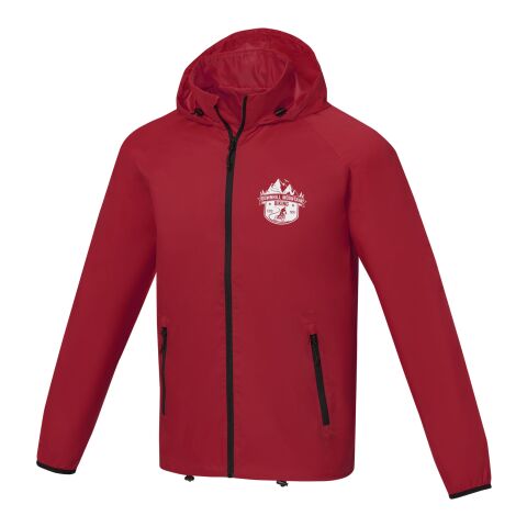 Werbeartikel Dinlas leichte Jacke für Herren | rot | mit Logo bedrucken