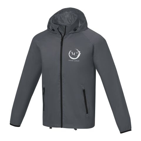 Werbeartikel Dinlas leichte Jacke für Herren – storm grey – XS – mit Logo bedruckt