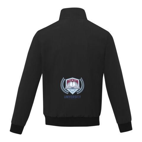 Werbeartikel Keefe leichte Bomberjacke - Unisex – schwarz – XXL – mit Logo bedruckt