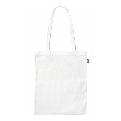 Fairtrade-Baumwolltasche lange Henkel weiß | ohne Werbeanbringung | ohne Werbeanbringung