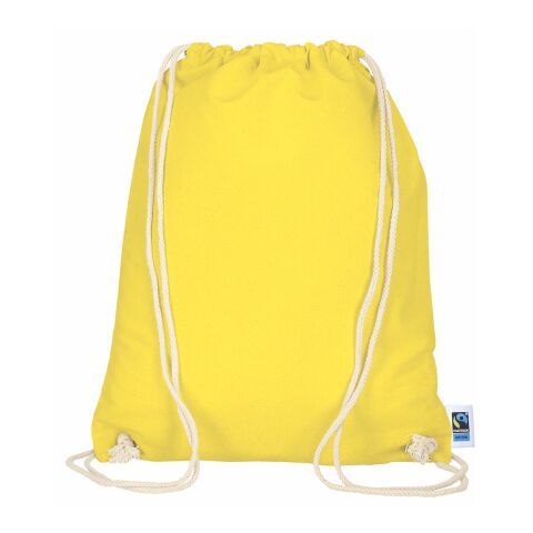 Turnbeutel 38x46 cm aus Fairtrade-Baumwolle gelb | ohne Werbeanbringung | ohne Werbeanbringung