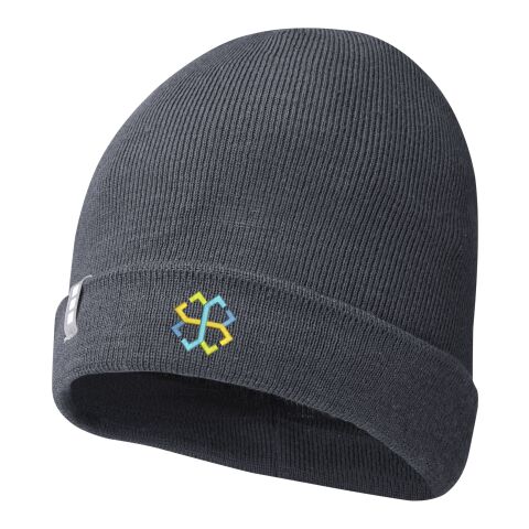 Werbeartikel Hale Polylana Strickmütze – storm grey – mit Logo bedruckt