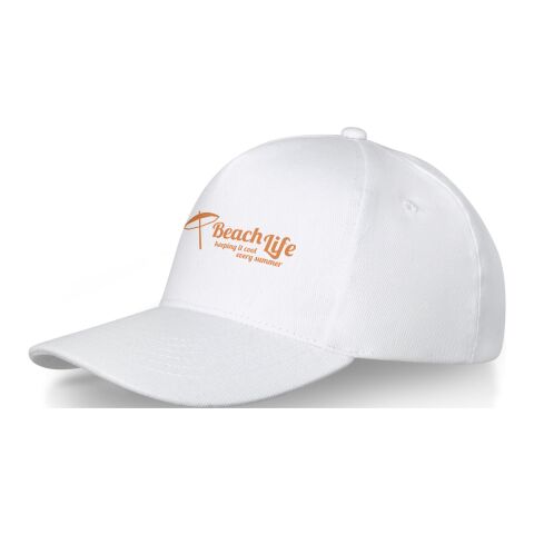 Werbeartikel Doyle Panel Kappe mit 5 Segmenten – weiss – Cap / Kappe mit Logo bedruckt