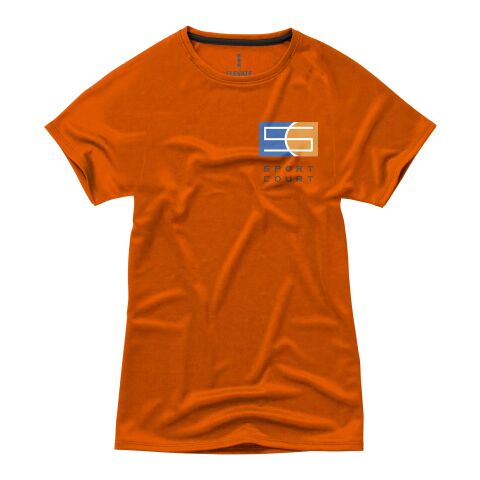Werbeartikel Niagara Damen T Shirt – orange – L – mit Logo bedruckt