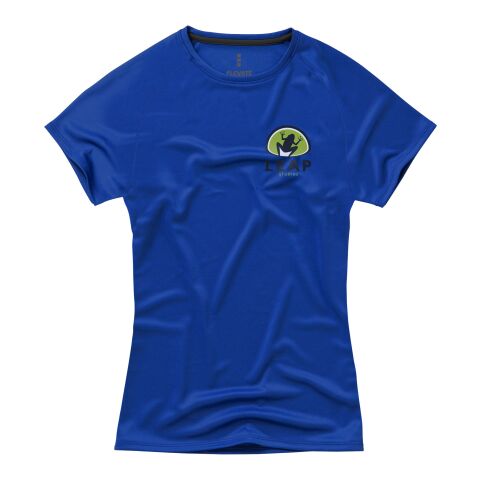 Werbeartikel Niagara Damen T Shirt – blau – S – mit Logo bedruckt