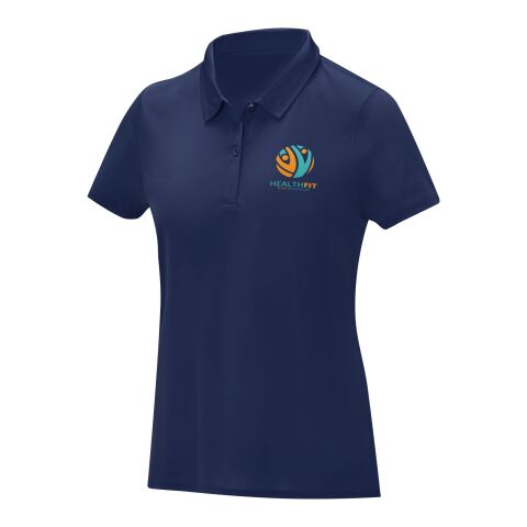 48h Express-Druck Werbeartikel Deimos Poloshirt cool fit mit Kurzärmeln für Damen – navy – S – mit Logo bedruckt